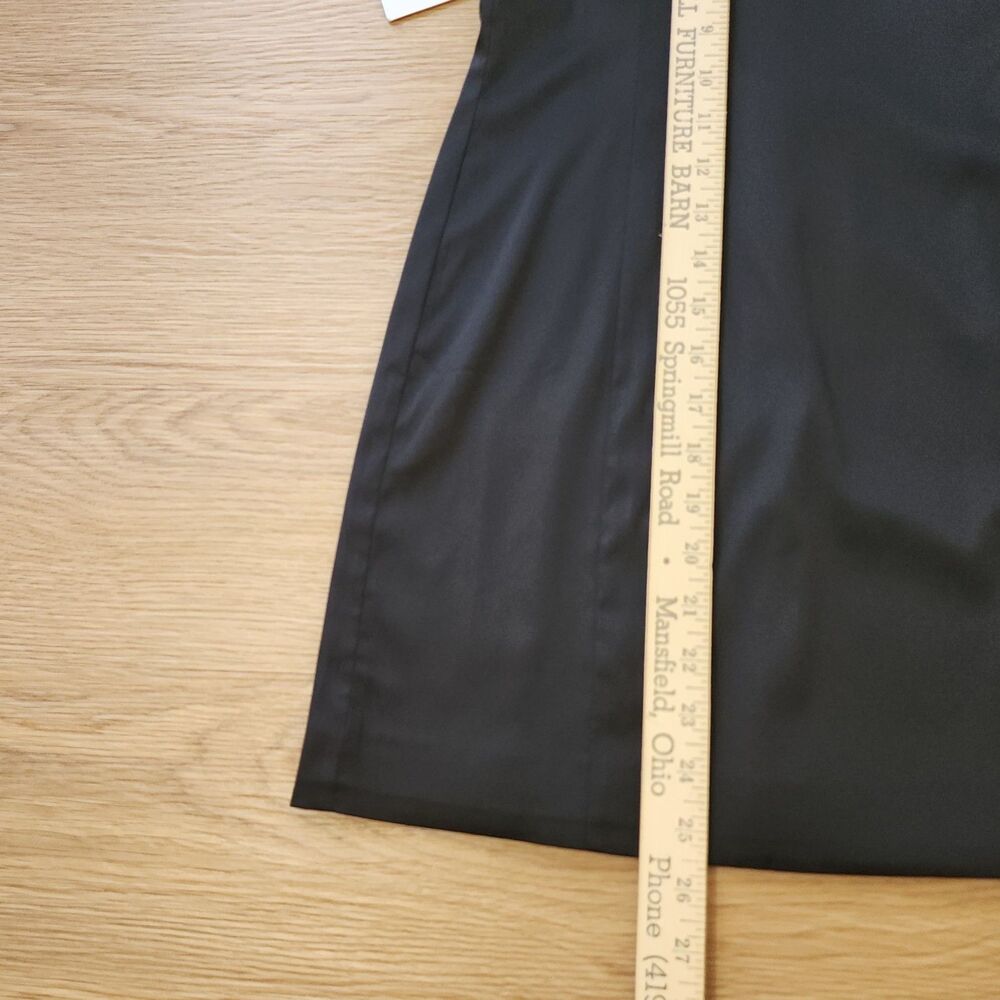 Aritzia Sunday Best Slip Dress Womens 8 Total Eclipse Black Sexy Satin NWT - Picture 6 of 9